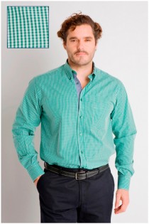 Extra langes kariertes Shirt von Plusman.
