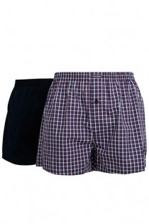 2er Packung Boxershorts, uni und kariert, von Ceceba.