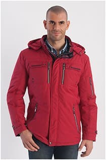 Funktionelle extra lange Kapuzenjacke von Plus Man.