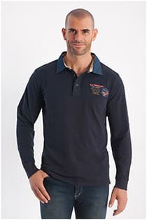 Uni Langarm-Polohemd von Redfield.