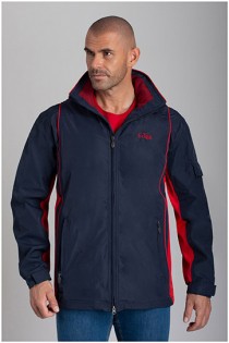Extra lange Outdoorjacke von Brigg mit Kapuze.