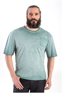 Kurzarm T-Shirt mit Aufdruck von Hajo.