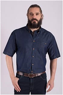 Denim Kurzarm-Oberhemd von GCM Originals.