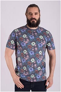 Bedrucktes Kurzarm T-Shirt von Casamoda.