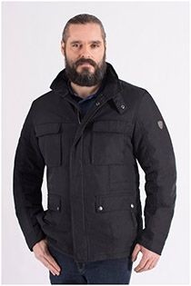 Mikrofaserjacke mit Kapuze von Plus Man.