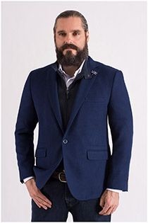 Extra langes elastisches Viskosesakko von Plusman.