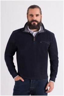 Pullover mit Reißverschlusskragen von Monte Carlo.