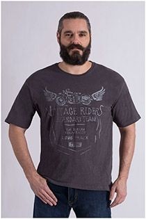 Extra langes Kurzarm-T-Shirt von Kitaro.