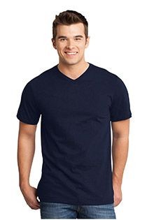 Uni Kurzarm-T-Shirt mit V-Ausschnitt von Redfield.