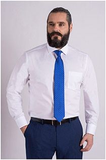 Bügelfreies uni Dresshemd, EXTRA LANG, von Casamoda.