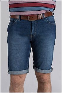 5-pocket elastische Denim-Shorts von Pionier