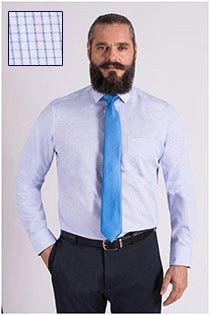 EXTRA LANGES kariertes Dresshemd von Casamoda.
