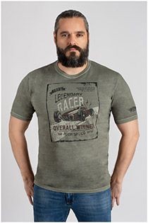 Kurzarm-T-Shirt im Washed-Look von Kitaro