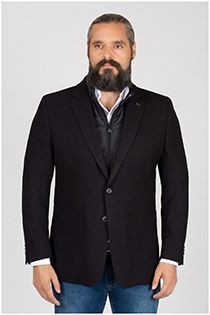 Viskosejacke von Plusman mit abnehmbarer Front
