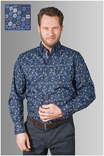 All-over bedrucktes Hemd mit langen Ärmeln von GCM Originals