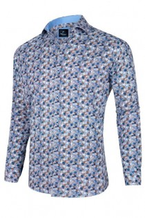 Fortunato Langarmshirt mit Allover-Print