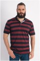 Gestreiftes elastisches kurzarm Piqué Polohemd von Hajo.