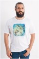Redfield T-Shirt mit Palmen-Aufdruck.