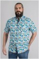 Kurzarmhemd Plus Man mit Allover-Print