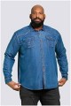 Langarm-Jeansoberhemd im Westernstil von D555.