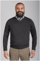 Baumwollpullover mit V-Ausschnitt von Plusman.