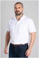 Unifarbenes Kurzarmhemd von Plusman.